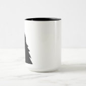 Nieuwsgierige Zwarte Kat Mooie Minimalistische Kat Mok (Midden)