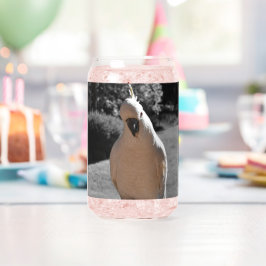 Nieuwsgierige Zwavelkuifkaketoe Blikvorm Glas