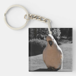 Nieuwsgierige Zwavelkuifkaketoe Sleutelhanger