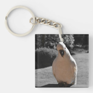 Nieuwsgierige Zwavelkuifkaketoe Sleutelhanger