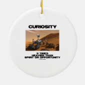 Nieuwsgierigheid 5 keer zwaarder dan spionagekans keramisch ornament (Achterkant)