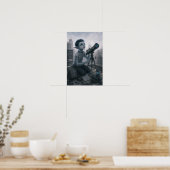 Nieuwsgierigheid / Astronoom / Dakposter Poster (Keuken)