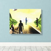 nieuwsgierigheid canvas afdruk (Insitu (Houten vloer))