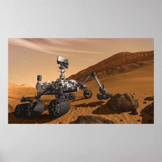 Nieuwsgierigheid: De volgende Mars Rover Poster (Voorkant)