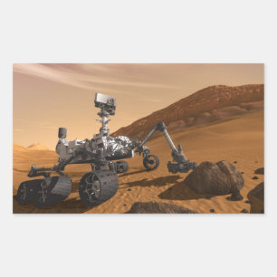 Nieuwsgierigheid: De volgende Mars Rover Rechthoekige Sticker