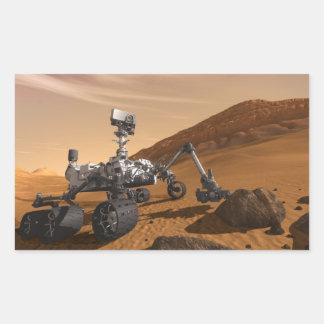 Nieuwsgierigheid: De volgende Mars Rover Rechthoekige Sticker