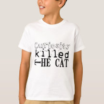Nieuwsgierigheid doodde het Kinder T-shirt Cat Pro