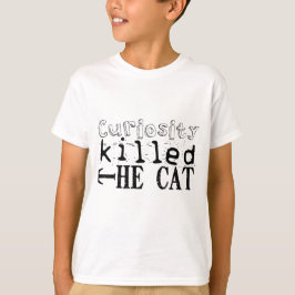 Nieuwsgierigheid doodde het Kinder T-shirt Cat Pro