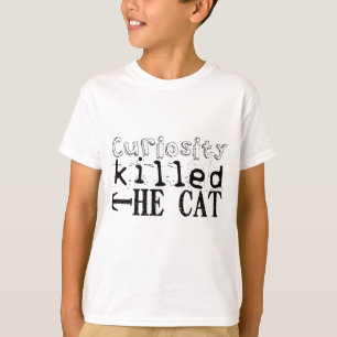 Nieuwsgierigheid doodde het Kinder T-shirt Cat Pro