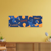 Nieuwsgierigheid & LIEFDE = Magische puzzel stukke Canvas Afdruk (Insitu (Woonkamer))