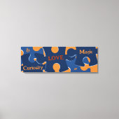 Nieuwsgierigheid & LIEFDE = Magische Puzzelstukken Canvas Afdruk (Voorkant)
