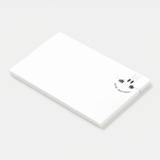 Nieuwsgierigheid Ogen Glimlach Grappige Sticky Not Post-it® Notes (Schuin)