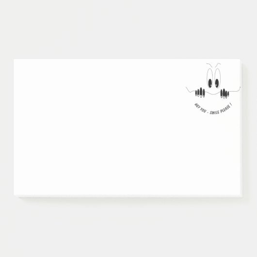 Nieuwsgierigheid Ogen Glimlach Grappige Sticky Not Post-it® Notes (Voorkant)