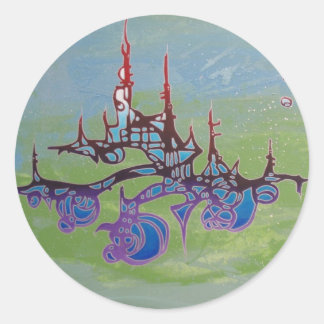 nieuwsgierigheid ronde sticker