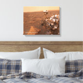 Nieuwsgierigheid Rover Mars Dusty Selfie op Mount  Canvas Afdruk (Insitu (Slaapkamer))