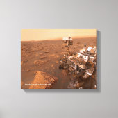Nieuwsgierigheid Rover Mars Dusty Selfie op Mount  Canvas Afdruk (Voorkant)