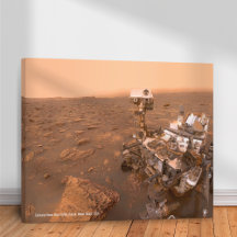 Nieuwsgierigheid Rover Mars Dusty Selfie op Mount