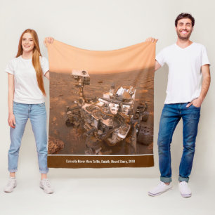 Nieuwsgierigheid Rover Mars Dusty Selfie op Mount  Fleece Deken