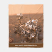 Nieuwsgierigheid Rover Mars Dusty Selfie op Mount  Fleece Deken (Voorkant)
