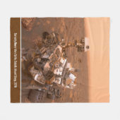 Nieuwsgierigheid Rover Mars Dusty Selfie op Mount  Fleece Deken (Voorkant (Horizontaal))