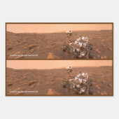 Nieuwsgierigheid Rover Mars Dusty Selfie op Mount  Inpakpapier Vel (Voorkant)