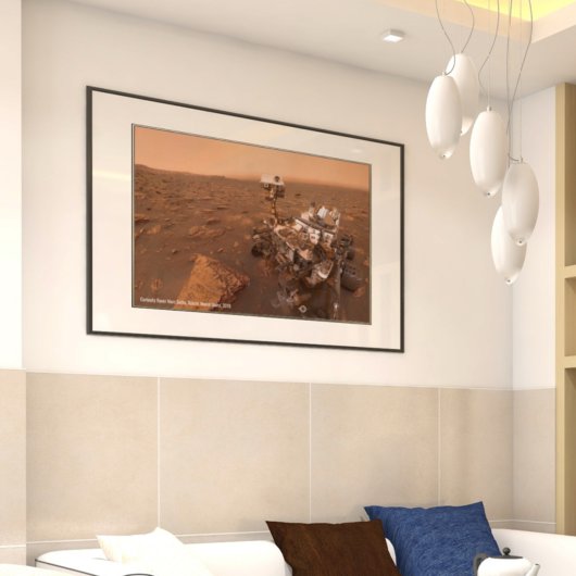 Nieuwsgierigheid Rover Mars Dusty Selfie op Mount Poster