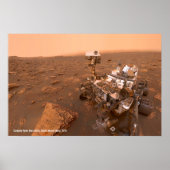 Nieuwsgierigheid Rover Mars Dusty Selfie op Mount Poster (Voorkant)