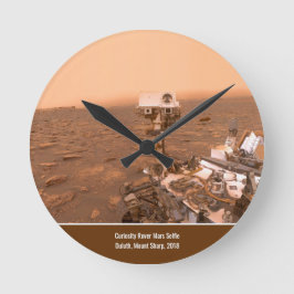 Nieuwsgierigheid Rover Mars Dusty Selfie op Mount Ronde Klok