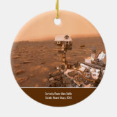 Nieuwsgierigheid Rover Mars Mount Sharp Selfie Ker Keramisch Ornament (Achterkant)