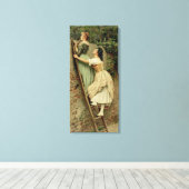 Nieuwsgierigheid van de peren jaardag, kerst, 1892 canvas afdruk (Insitu (Houten vloer))