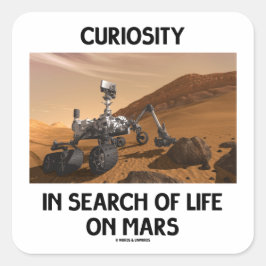 Nieuwsgierigheid van het leven op Mars Martian Rov Vierkante Sticker