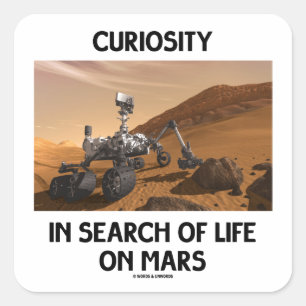 Nieuwsgierigheid van het leven op Mars Martian Rov Vierkante Sticker
