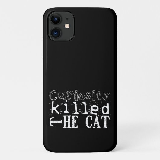 Nieuwsgierigheid vermoordde de Cat Popular Spreekw Case-Mate iPhone Case (Achterkant)