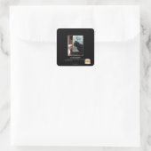 nieuwsgierigheid vierkante sticker (Tas)