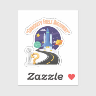 Nieuwsgierigheid voedt ontdekkings-stickers sticker
