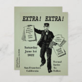  nieuwshuwelijk sparen de datum aankondigingskaart (Voorkant / Achterkant)