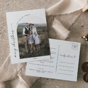 Nieuwsjaar van de moderne Boho Arch in Review Feestdagenkaart