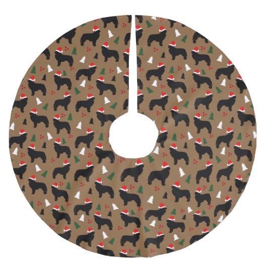 Nieuwskerstcadeaus Santa Hat Newfoundland Dogs Ker Kerstboom Rok (Voorkant)