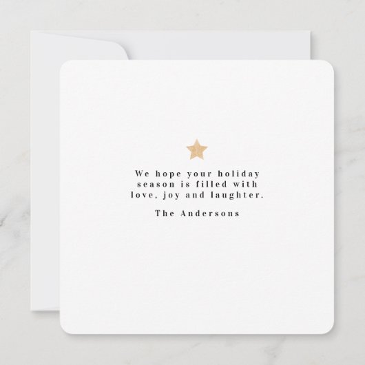 Nieuwskerstfoto met ster (Achterkant)