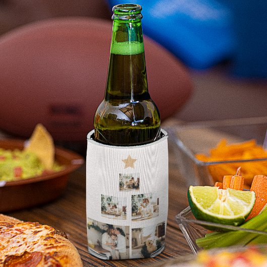 Nieuwskerstfoto met ster blikjeskoeler