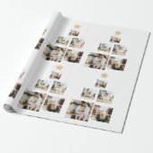 Nieuwskerstfoto met ster cadeaupapier (Uitgerold)