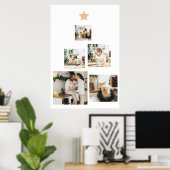 Nieuwskerstfoto met ster poster (Thuiskantoor)