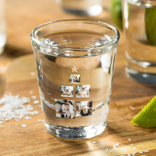 Nieuwskerstfoto met ster shot glas