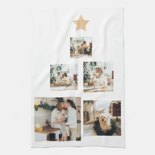 Nieuwskerstfoto met ster theedoek (Verticaal)