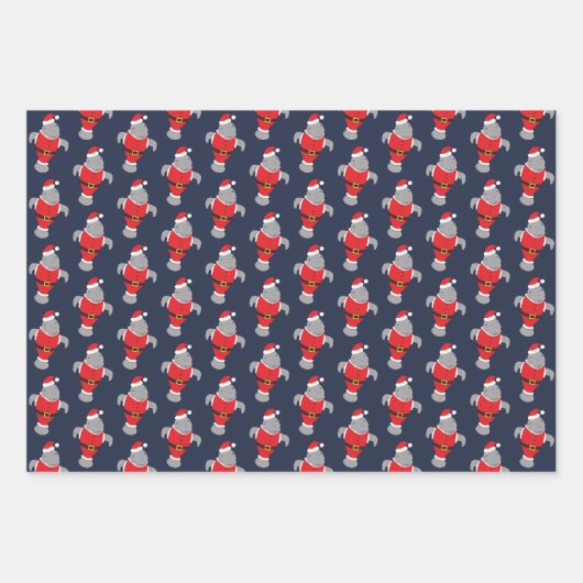 Nieuwskerstkerstmanateeg Inpakpapier Vel (Voorkant 3)