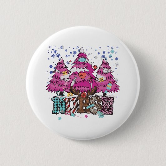 Nieuwskerstmis 4 ronde button 5,7 cm (Voorkant)