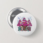 Nieuwskerstmis 4 ronde button 5,7 cm (Voorkant /achterkant)