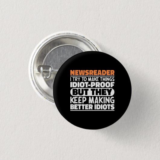 Nieuwslezer Ik probeer dingen grappig te maken Ronde Button 3,2 Cm (Voorkant /achterkant)