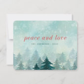 Nieuwsneeuwbos met de moderne Waterverf Kerstwinte Feestdagenkaart (Voorkant)