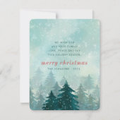 Nieuwsneeuwbos met de moderne Waterverf Kerstwinte Feestdagenkaart (Voorkant)